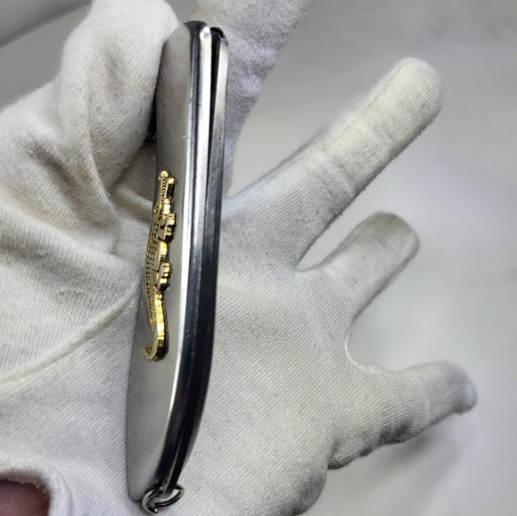 Silver Pocket Knife with Gold Accent - Picture 5 of 14